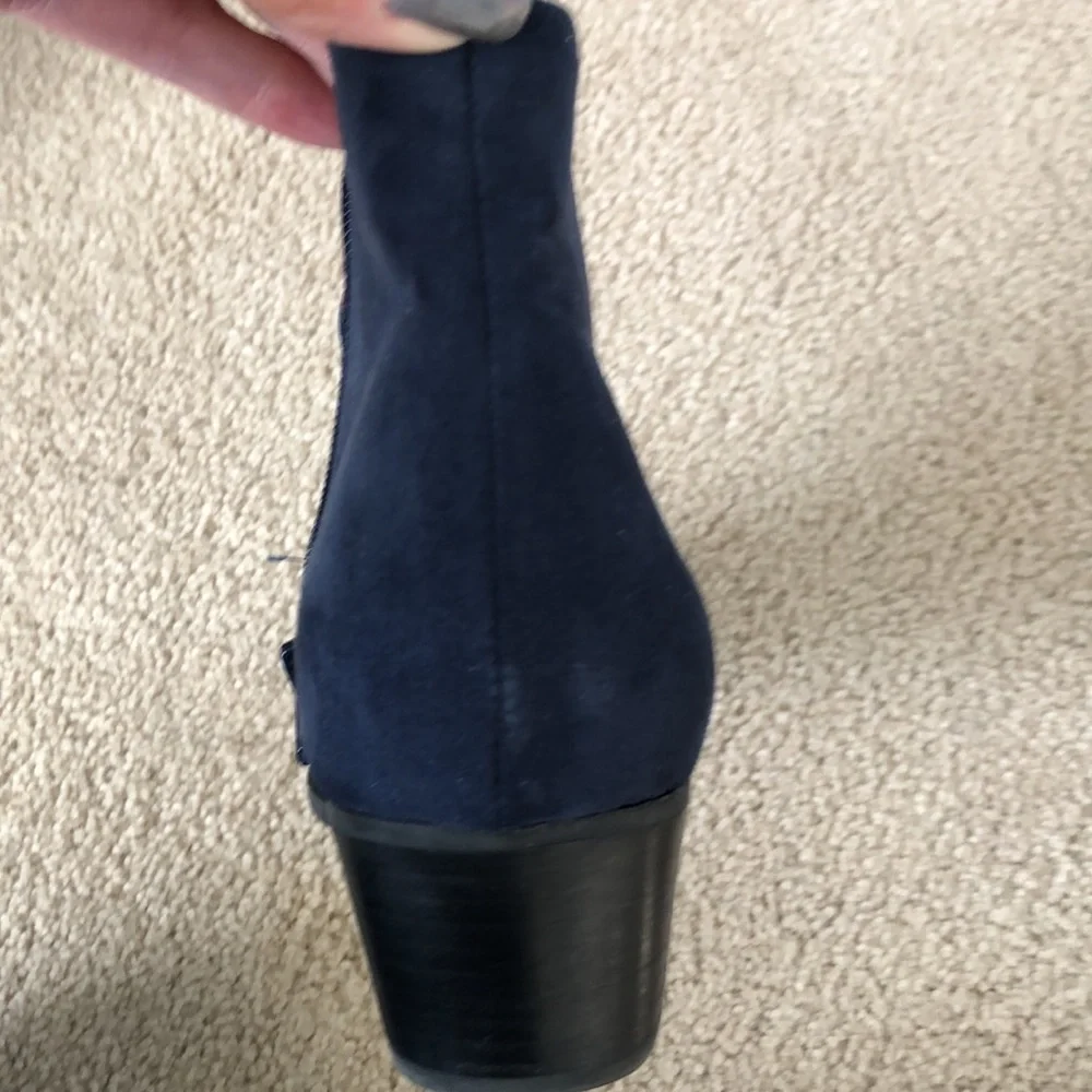 Navy blue ankle boots - Picture 4 of 5